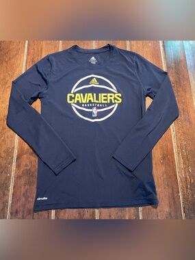 adidas Navy Cleveland Cavaliers Long Sleeve Logo Tee, size M